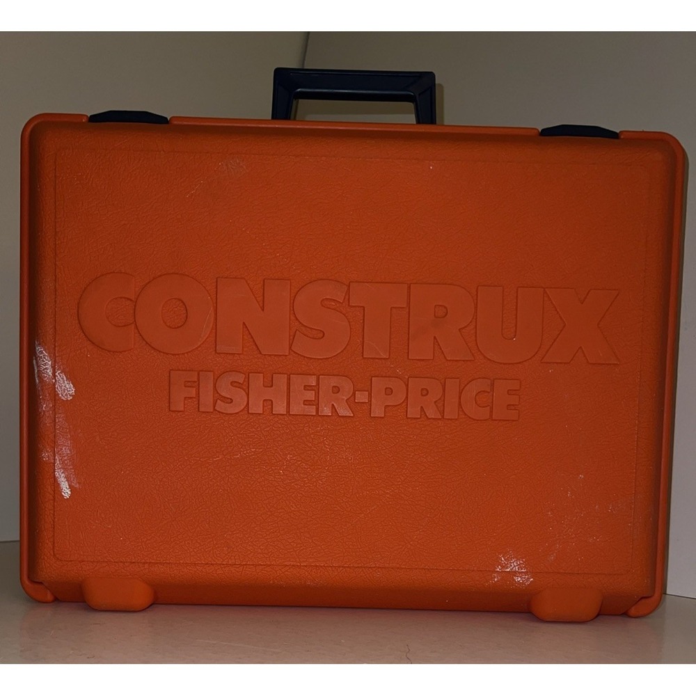 Fisher Price Construx Orange Hard Plastic Carrying Storage Case Only‎ 18x14x5